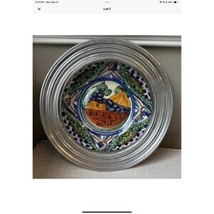 Original Talavera Puebla Mexican Folk Art Hand Painted Serving Bowl/Dish 10.25”